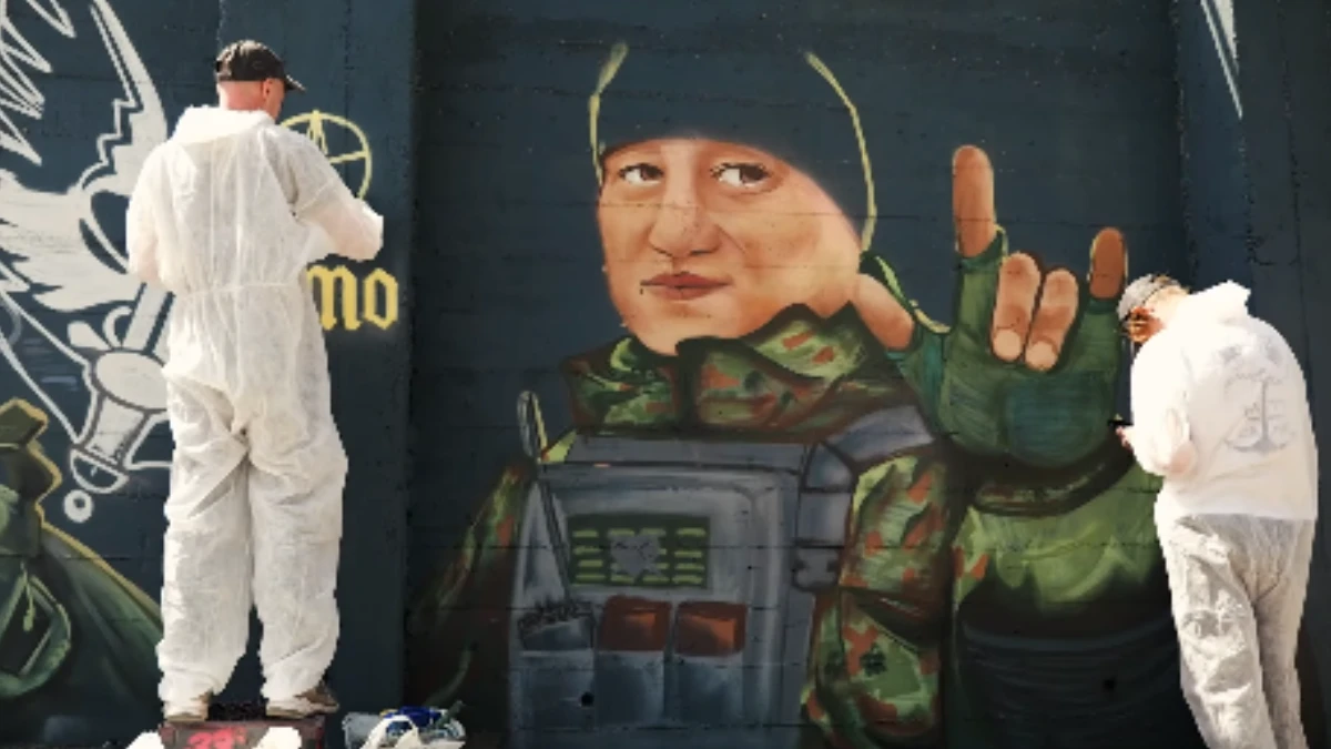 Створили мурал із портретами військових, які брали участь в боях на Херсонщині. ВІДЕО